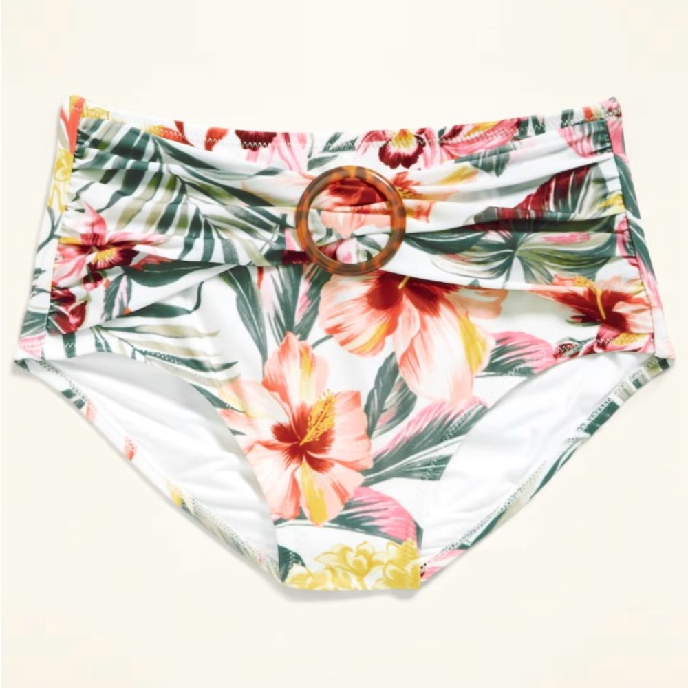 Old Navy Floral High-Waisted Bikini Bottoms